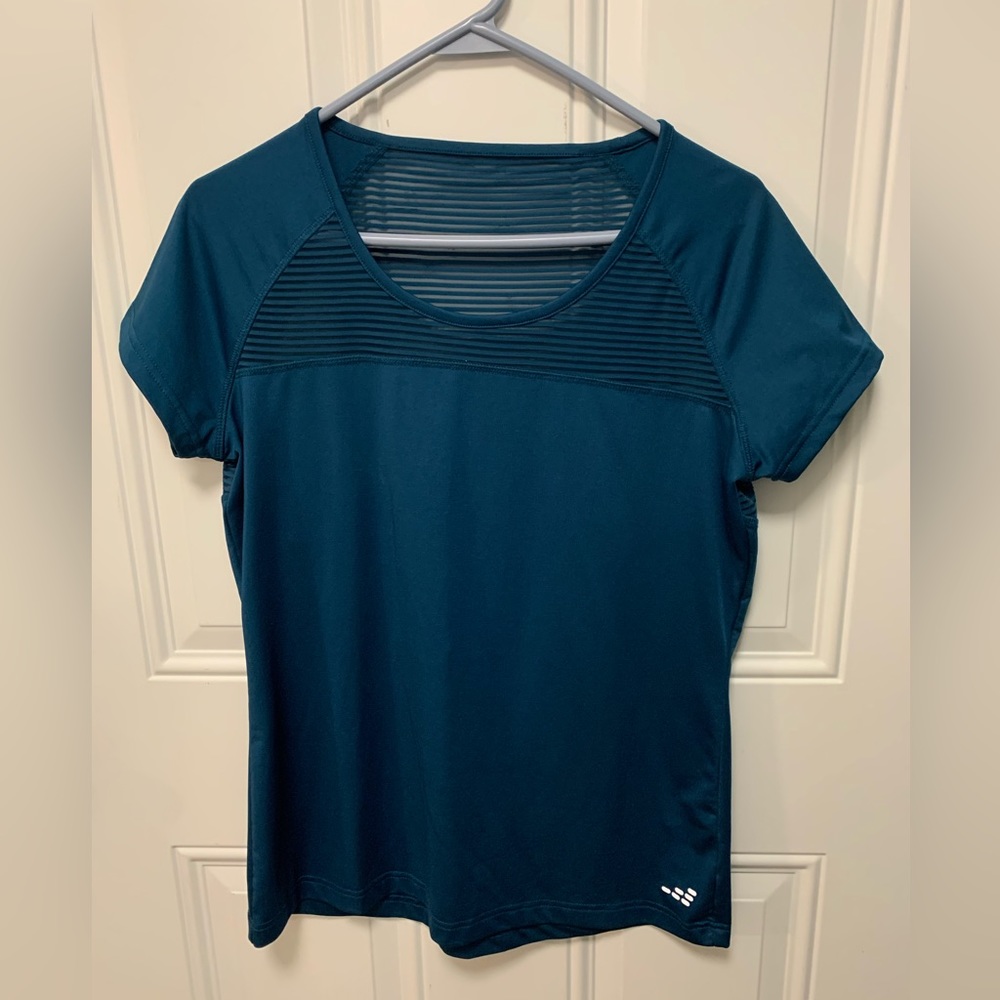 deep teal green translucent Sports Top M